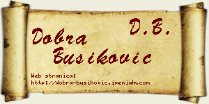 Dobra Bušiković vizit kartica